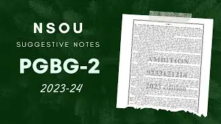 PG Bengali Paper-2 | PGBG-2 | NSOU Suggestive Notes | Exam 2024 | Netaji Subhas Open University