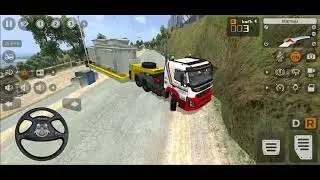 PERMAIANAN TRUK TRAILER MUATAN TRAFO 200 TON LEWATI JALANAN PEGNUNUNGAN - BUS SIMULATOR INDONESIA