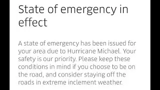 Uber-(Hurricane Michael-Cat 4-) State Of Emergency In Effect For Florida