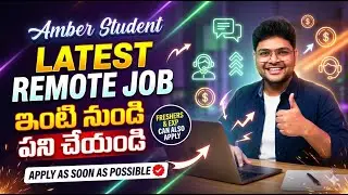 ఇంటి నుండి నుండి వర్క్ చేసుకోవచ్చు | Operations Job |Remote Jobs from Amber Student | This is Vidhey