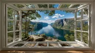 Transform Your TV Into a Real Fjord Window With Calm Nature and Soft Bird Sounds