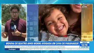 MENINA DE QUATRO ANOS MORRE AFOGADA EM CAVA DE PARANAGUÁ