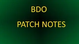 PATCH NOTES 11-02-2022 | BLACK DESERT ONLINE