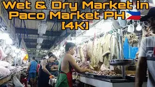 Paco Market l Manila PH🇵🇭 l Wet & Dry Market l walk tour[4k] l citiwalk4k