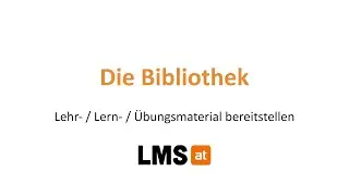 Lernmaterialien f&uuml;r den Unterricht bereitstellen