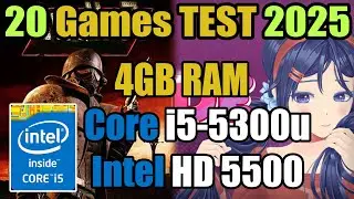 Intel i5-5300u | HD Graphics 5500 | GAMING TEST 20 Games tested Fujitsu TAB Q775/k Performance