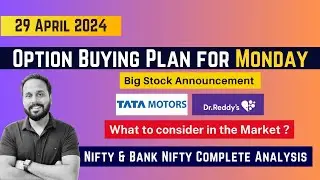 NIFTY PREDICTION FOR TOMORROW & BANKNIFTY ANALYSIS FOR 29 April 2024 | MARKET ANALYSIS FOR TOMORROW