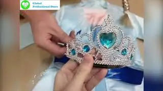 Blue Princess Elsa Dress Cosplay Costume for Girls
