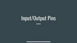 4   Input Output Pins