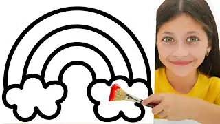 Angel Paints a Rainbow in the Sky! | Learning Video for Toddlers