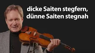 Goldene Regeln der Violintechnik? - Regel 4: dicke Saiten stegfern, dünne Saiten stegnah