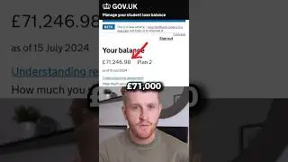 I Have A &pound;70,000+ Student Debt! ⚠️ #shorts #money #debt #studentloans #students #uk