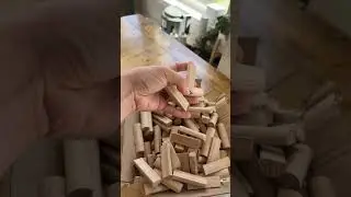 Dupe a round dining table for way less! #diy #diningtable #diyfurniture #woodworkher