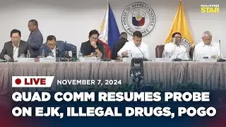 PART 1 LIVESTREAM: House quad comm resumes probe on extrajudicial killings, illegal drugs, and POGO