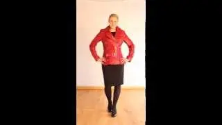 Women's Red Leather Biker Jacket - Riva