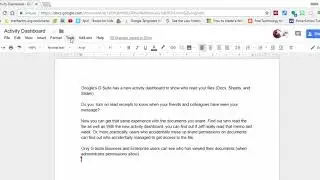 Activity Dashboard - similar in nature to a read receipt in an email