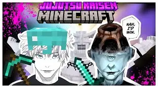 Sobrevivo como SATORU GOJO con el mod de Jujutsu Kaisen en Minecraft