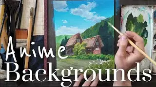 Anime Background Painting: Gouache Water Control & Timing