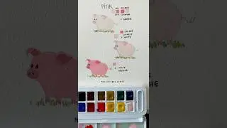 How to make Pink in watercolor #watercolortutorial #watercolor