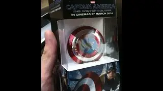 Captain America The Winter Soldier Golden Screen Cinema Keychain