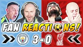 Man City & Liverpool Fans Reactions to Man City 3-0 Liverpool | Premier League Fan Reactions