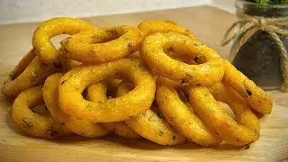 Best Potato Flavor, Garlic Potato Rings ! Fried Potatoes :!Potato Snacks