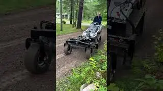 Bobcat MT100 & Skid Pro Mini Soil Conditioner. Making finish passes.