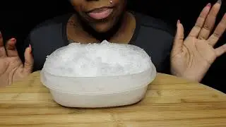 REFROZEN SHAVED ICE | FALLOUTS | DRY | CRISPY |#iceeating #asmr #asmrice