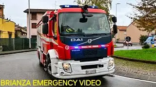 [SCOPPIO CABINA ELETTRICA] Autopompa Volvo Vigili del Fuoco Lissone (MB) in sirena!