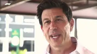 MATTIA BINOTTO, TOTO WOLFF & GUINTER STEINER TEAM BOSS AZERBAIJAN GP 2022