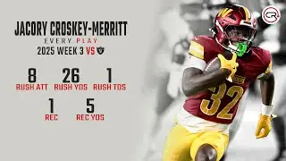 Jacory Croskey-Merritt Week 3 Highlights | Every Run, Target, and Catch vs Raiders