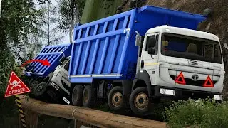 Indian Tata Signa Truck Driving On Extreme Dangerous Roads ⚠️💀| American Truck Simulator