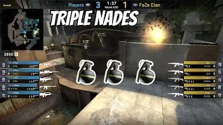 FaZe Overpass Triple Nades (CS:GO TRICKS AND TIPS)
