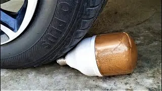 Experiment Car vs Light Bulb | Crushing Crunchy & Soft things by Car