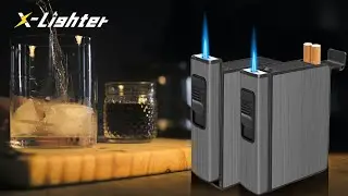 x-lighter XL501 Cigarette Case with Torch Lighter