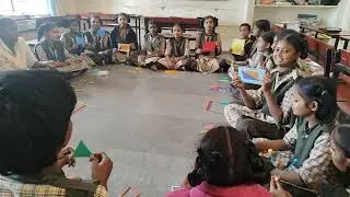 Area of parallelogram and area of triangle by 7th class students,KGBV Anandapuram 