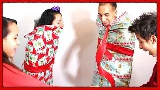 Human Wrapping Paper Challenge!
