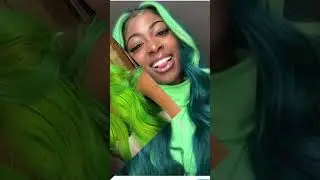 Black Girls Green Hair #shorts | Black Hair Don't Care