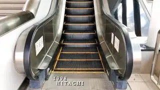 【エスカレーター 日立製】JR東海 東静岡駅 改札外 南口 昇り 1→M2階  HITACHI Escalator at JR Tokai Higashi-Shizuoka Station