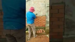 Adding on beauty using half bricks#fyp #construction