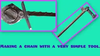 Making a chain  with a very simple tool.#welding tool #craft 