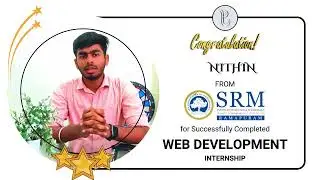 CONGRATULATION || NITHIN || SRM || WEB DEVELOPMENT || INTERNSHIP || COMPLETED || IZEON IT TRAINING