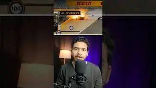 His car split and exploded, but he walked out of the fire! 😱🔥#Shorts