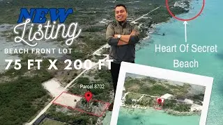 Large Beachfront Lot for sale at Secret Beach Belize