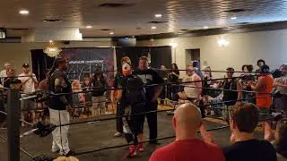 James Ellsworth & ACW locker room surround the ring to celebrate Buzz Stryker's final match 9/4/22