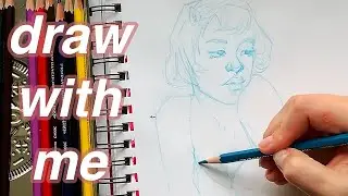 ASMR SKETCH WITH ME real time / no talking / artsmr , ambyes.