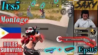 1v5! NRX Saxy 1vs5,200IQ ,ROS Most Kill Montagurvivale,Rules Of S,NRX Thai,Saxy Gaming|Ep\05