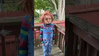 CHUCKY DOLL AT MY DOOR!! #chucky #shorts #chuckydoll