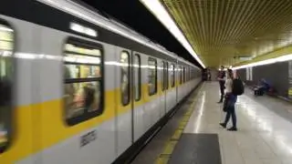 ATM Milan Metro Line 3 train arriving at Turati