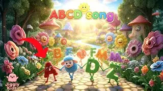  ABCD Song | Magical Alphabet Garden Adventure! 🌈 | Jiggly Kids TV 